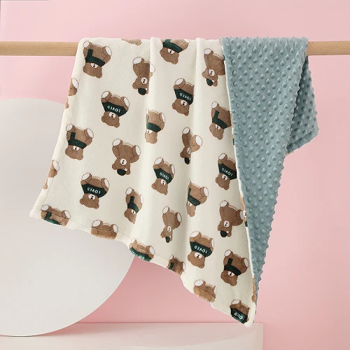 Dvisluoksnės Minky Dots antklodės