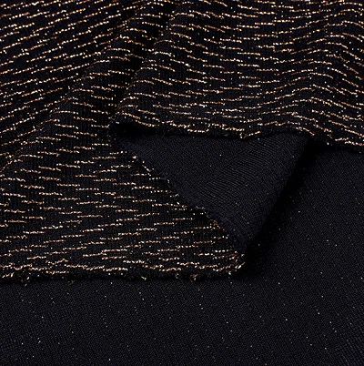 Gold And Silver Jacquard Knitted Fabric