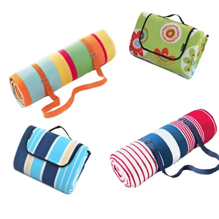Picnic Blanket With Leather Strap Picnic Blanket With Leather Strap