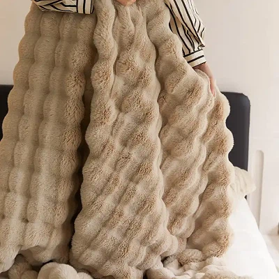 Rabbit Faux Fur Blanket