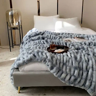 Rabbit Faux Fur Blanket