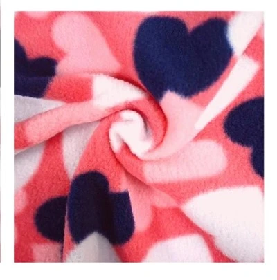 Love Print Dvipusis poliarinis vilnos audinys