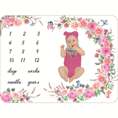 Milestone flanelinė kūdikių antklodė