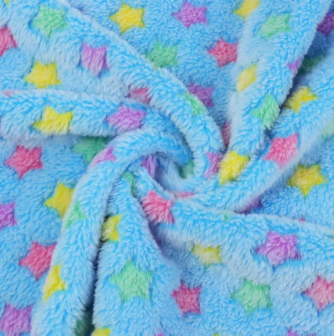 Star Printed Coral Velvet audinys