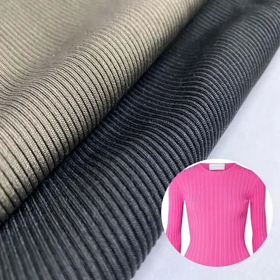 Maudymosi kostiumėliai Dryžuotas Rib Jersey Megztinis audinys