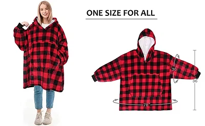 Plaid Hoodie Blanket